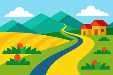 Landscape with road home