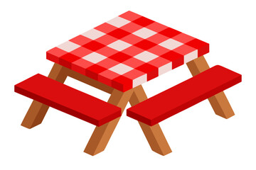Isometric picnic table