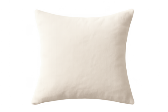 White square fabric pillow cushion transparent background