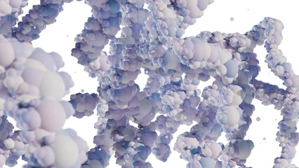 3D Molecular Illustration of Protein Structures: Antibodies, Immunoglobulins, Chain of amino acid, Antibody, DNA proteins, and TLR Domains in Immune Response 3d render medical representation	