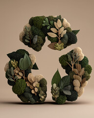 Green Technology Concept with Clean Energy Symbol and Leaf Design