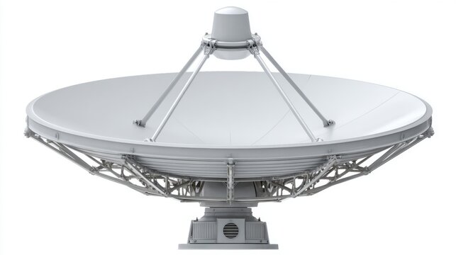 Large White Satellite Dish Communication System Technology