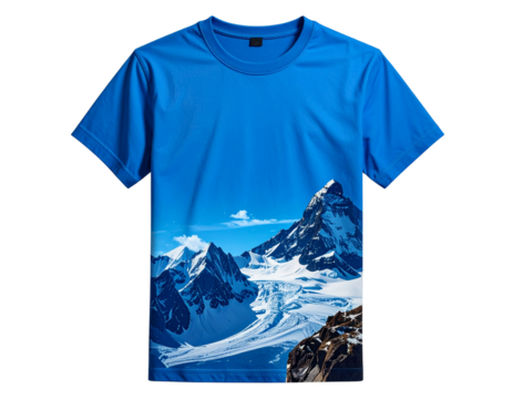 ai generator plain blue t shirt isolated on transparent background