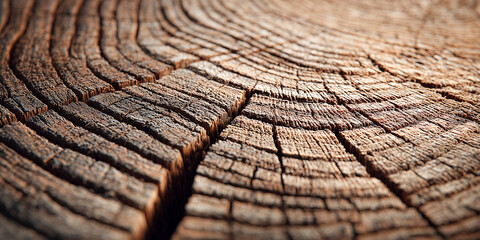 cross section of tree trunk showing annual rings and natural wooden structure in detail