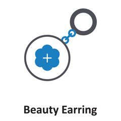 Fototapeta premium Beauty earring Vector Icon which can easily modify or edit