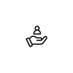 User Support Hand Icon