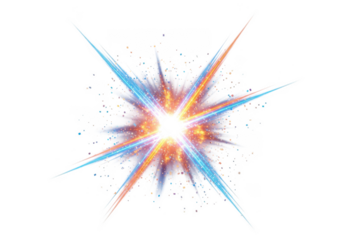 Abstract Colorful Bursting Explosion with Light Effects on Black Background