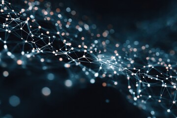 Abstract Digital Network Connection Data Technology Background