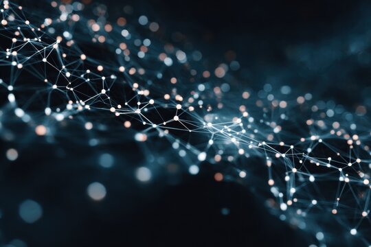 Abstract Digital Network Connection Data Technology Background