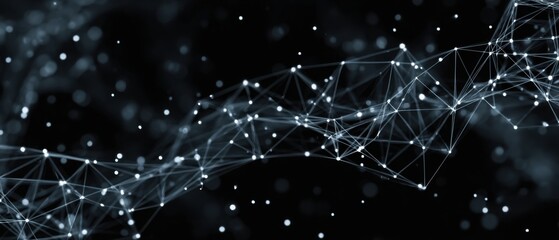 Fototapeta premium Abstract Digital Network Connection Points Technology Background