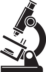 Microscope Line Art Vector Illustration. Vector Black silhouettes. with white background