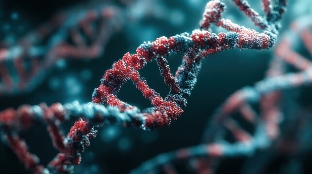 Abstract DNA double helix structure molecular biology concept