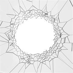 Shattered glass isolated transparent background sketch PNG
