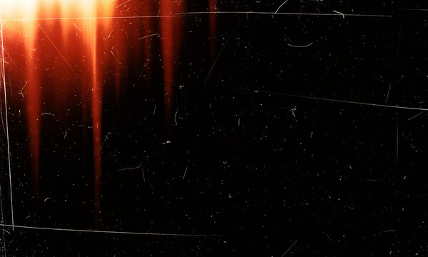 Dramatic film burn overlay with bright orange light leaks for captivating vintage effects, perfect for adding a unique, old-school aesthetic
