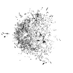 Shattered glass isolated transparent background sketch PNG
