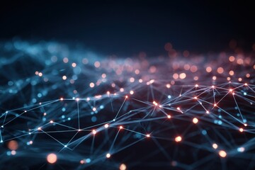 Digital Network Connection Data Flow Abstract Technology Background