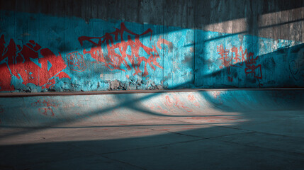 skate in skatepark at sunset