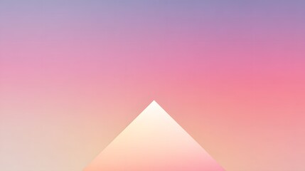 Single white upward arrow in the center of a pastel gradient from light pink to cream