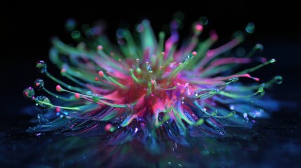 Fototapeta premium Vibrant Colorful Liquid Splash Abstract Art