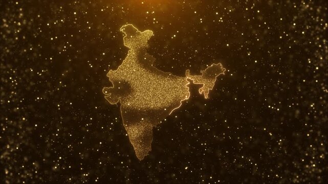 Digital indian India flag map location flags global network technology innovation. India map visual effects lighting elements in the map. for slideshows, presentation, trailers, sci-fi openers and etc
