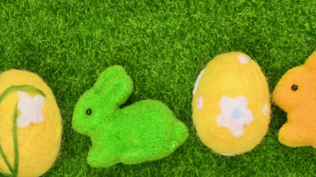 Video of Easter decorations with Easter eggs