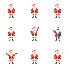 Set 3x3 icons of christmas vibe 