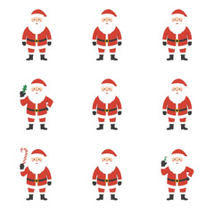 Set 3x3 icons of christmas vibe 