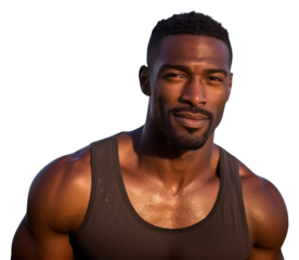 PNG Black man adult beach determination.