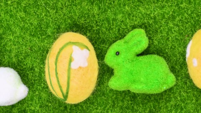 Video of Easter decorations with Easter eggs