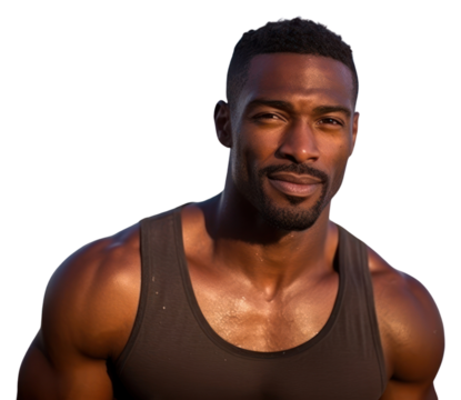 PNG Black man adult beach determination.