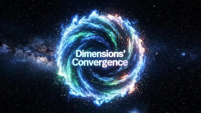 Abstract dimensions portal swirling in the deep space universe