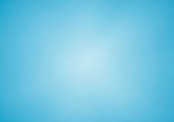 Obraz premium Light blue gradient background with subtle center glow. Smooth empty pastel backdrop. Soft clean graphic template for presentation design.