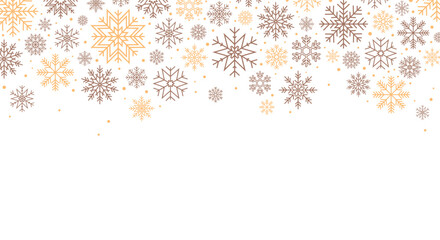 Christmas frame background with falling snowflakes. Vector illustration