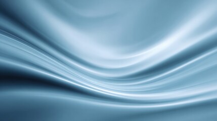 Obraz premium Smooth Flowing Blue Abstract Wave Motion Background Design