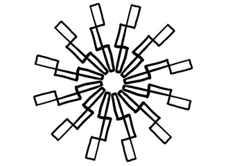 Coloring page mandala outline drawing for art therapy and meditation. Circular ornament