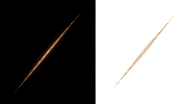 Abstract light streak effect golden line on black and white background vector illustration - Powered by Adobe