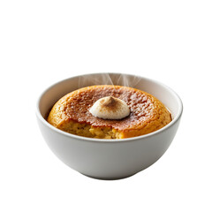 Delicious baked dessert with cinnamon and butter isolated on transparent background