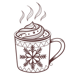 Hot chocolate with whipped cream