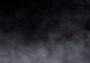 Dark Background with Rising White Smoke or Fog, Mysterious and Ethereal Vapor Texture Overlay for Dramatic Effects and Atmospheric Ambience