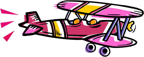 Colorful vehicle illustration with multiple transport options