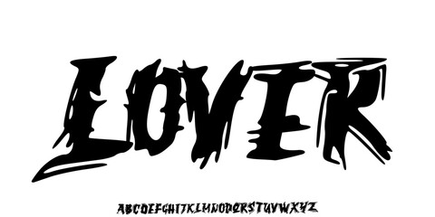 Distressed Grunge Font. Horror Comic Font. Cartoon Graffiti Playful Font. Display Font. Creative Hand Drawn Alphabet. Street Art Fashion Designs Typography modern vector illustration	