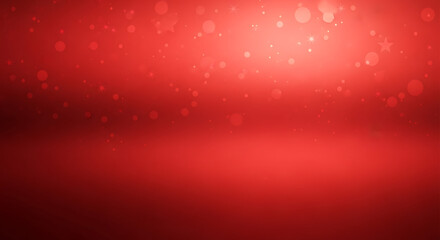 A festive red abstract background with sparkling lights and bokeh effects, perfect for celebrations and holiday themes