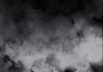 Dark and Moody Abstract Grey Smoke or Fog Texture Background with Ethereal Cloud Layers for Graphic Overlays and Atmospheric Effects