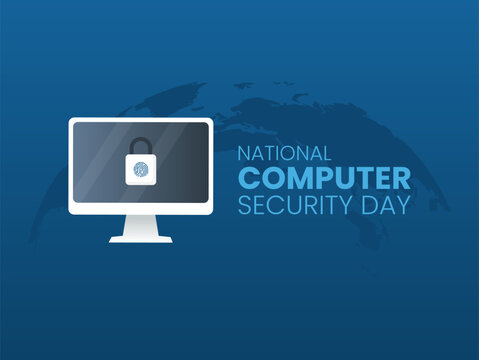 Vector graphic of National Computer Security Day for National Computer Security Day celebration.