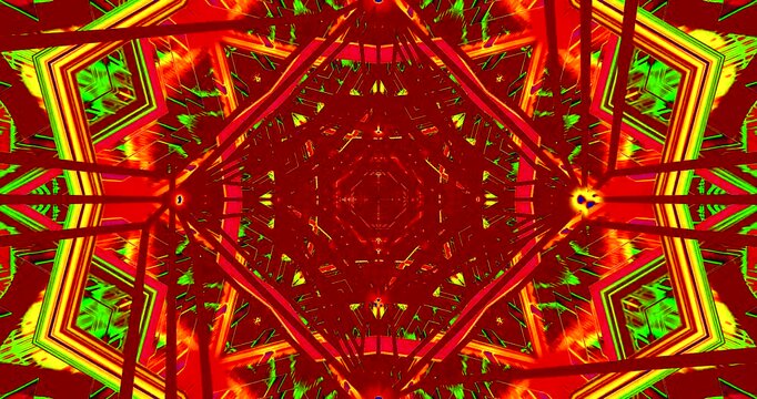 Vibrant tunnel visual loop for immersive screensaver experience with seamless animation and colorful patterns