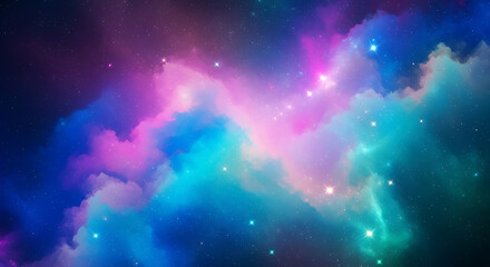 An abstract colorful background in shades of purple, yellow, blue, and pink, blending together to create a vibrant and dynamic visual effect. Abstract Psychedelic Dreamscape