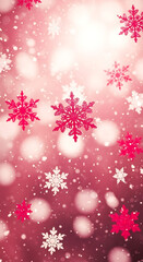 Delicate snowflakes on a pink Christmas background. Christmas / Holiday Abstract Background