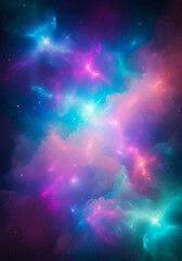 An abstract colorful background in shades of purple, yellow, blue, and pink, blending together to create a vibrant and dynamic visual effect. Abstract Psychedelic Dreamscape