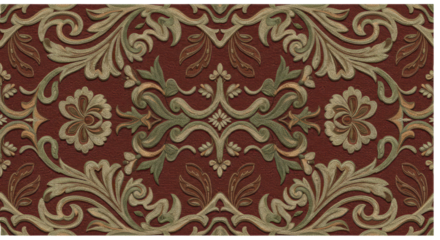 Ornamental Floral Design: A sophisticated and intricate floral pattern with swirling motifs, rich in texture and detail. The elegant design exudes a sense of classic artistry.