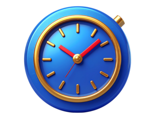 clock on a white background